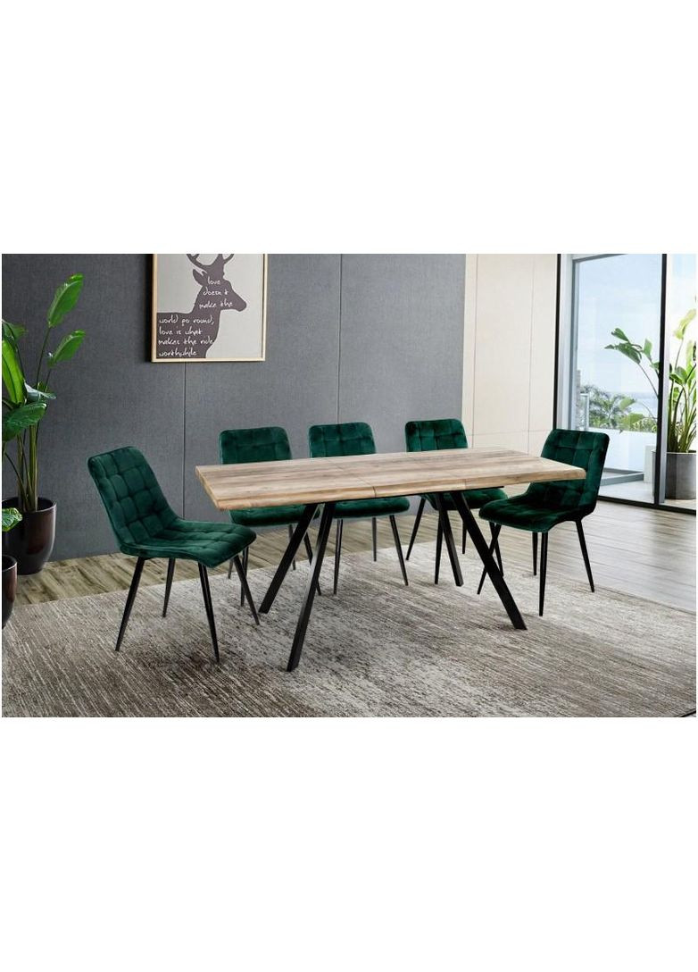 Стіл-трансформер кухонний розкладний Metropol 120-160x80x76 см (M-POL12168076) Мікс Меблі 855353-02 855353 Мікс меблі (355468166)