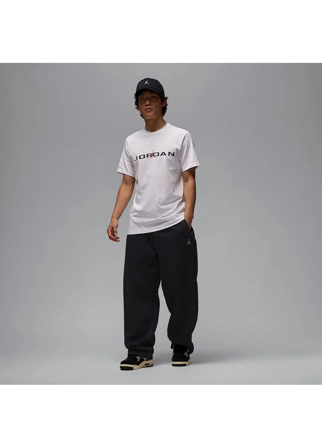 Белая мужская футболка air ss crew white Air Jordan