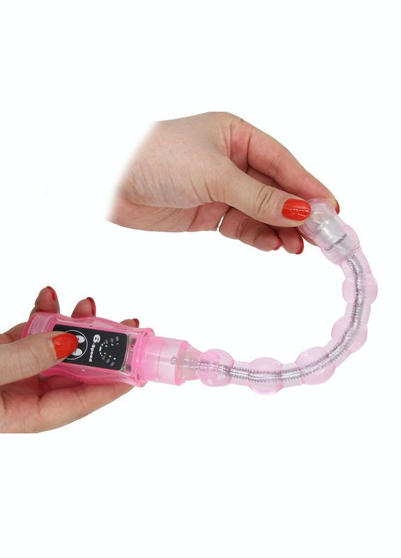 Вибратор анальный гибкий Limber - стимулятор вагинальный + анальный + массажер простаты Розовый Baile (303878030)