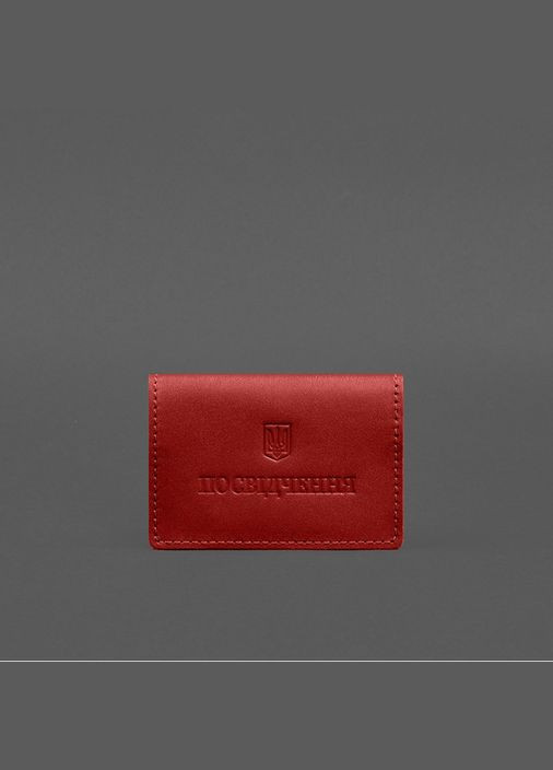 Шкіряна обкладинка для пенсійного посвідчення червона (A-028687) BlankNote (328961604)