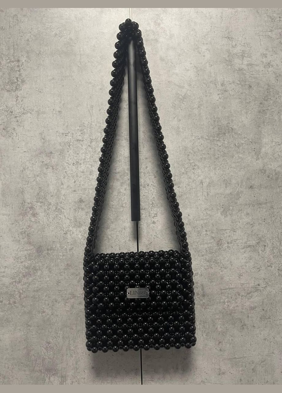 Сумка жіноча чорна з намистин ручна робота 025 Felicita (336377634)