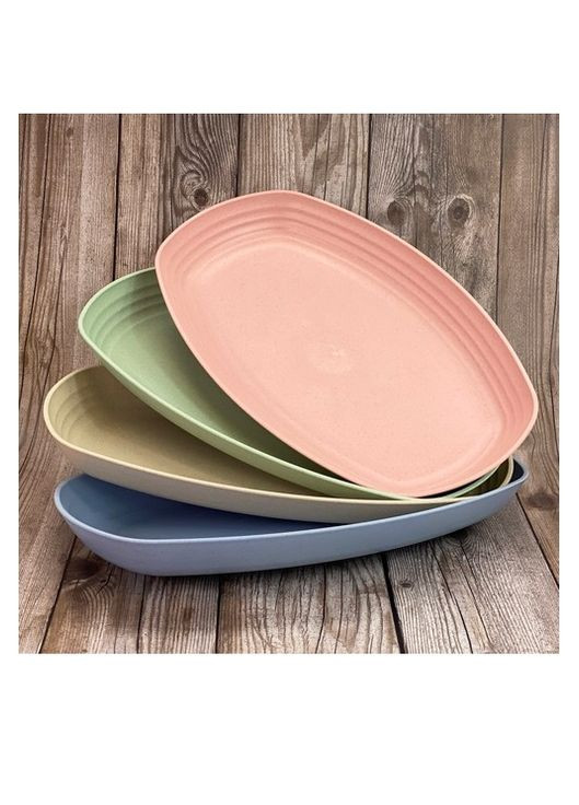 Тарелки из пшеничной шелухи "Эко" 4шт/наб 18см Home (301987257)