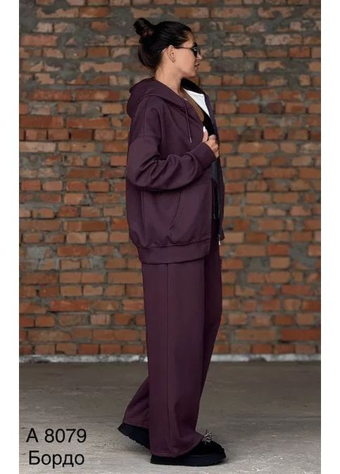 Жіночий спортивний костюм бордовий No Brand (366889602)