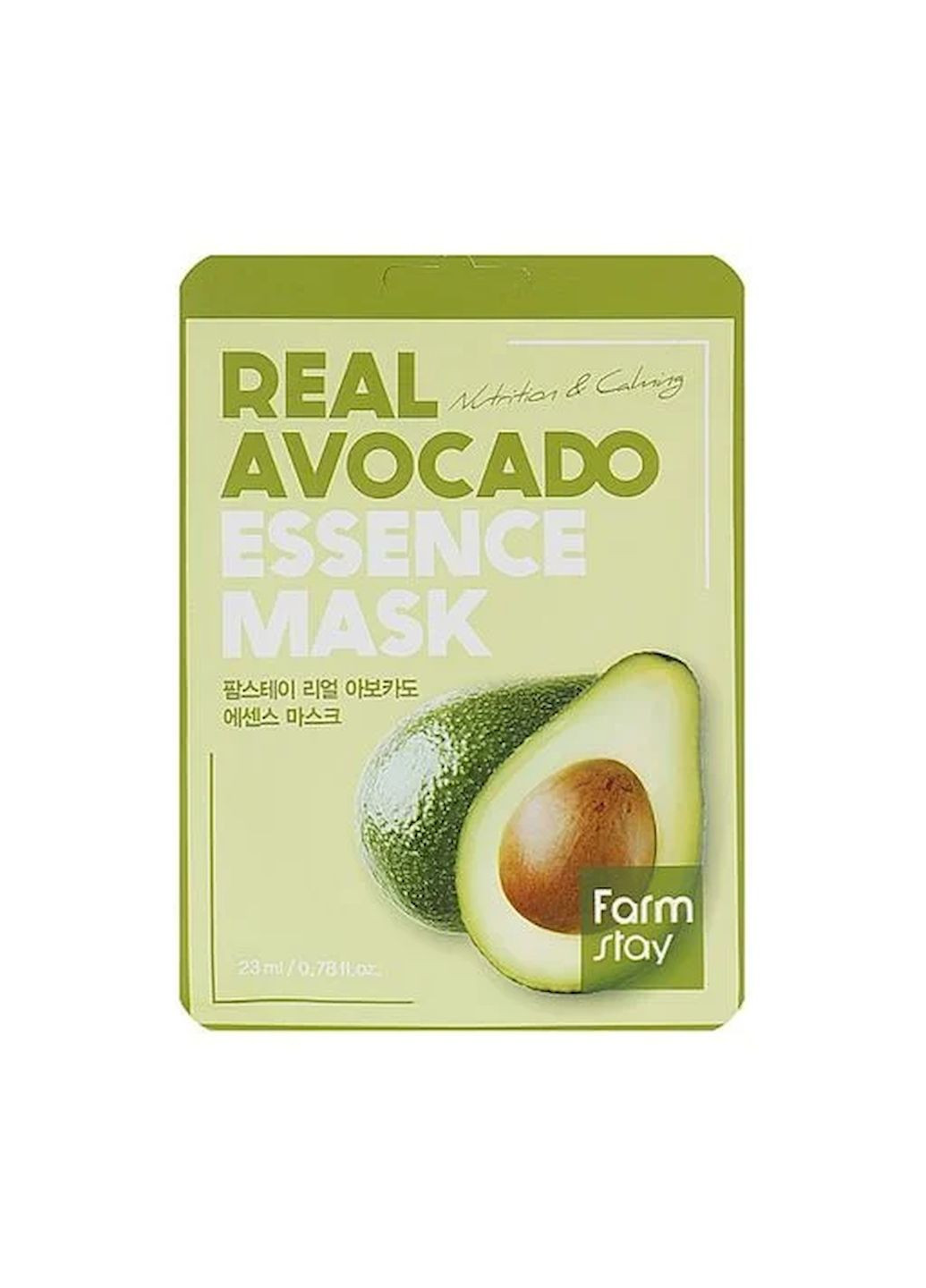 Зволожуюча та поживна маска FARM STAY REAL AVOCADO ESSENCE MASK з екстрактом авокадо, 23 мл FarmStay (294194784)