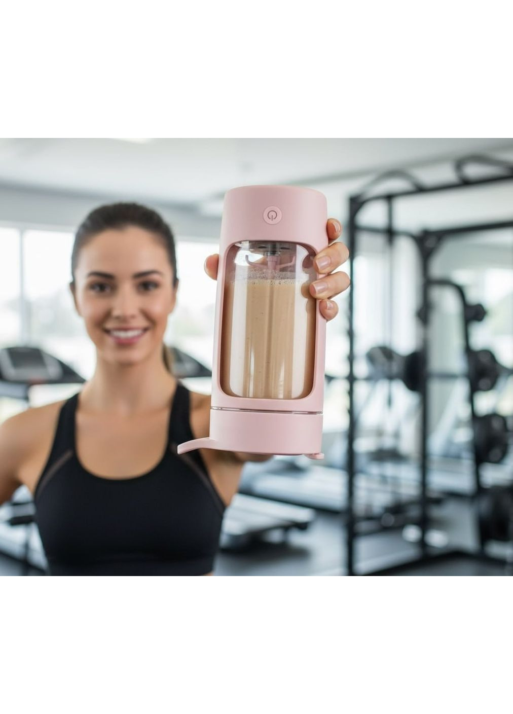 Якісний тритановий шейкер акамуляторний 500 мл для фітнесу. Рожевий No Brand (296101766)