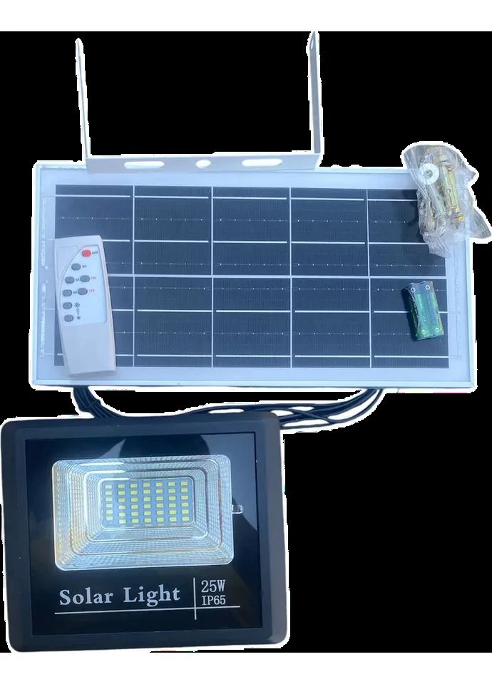 Автономный Светодиодный Прожектор LED FL 25W Solar (Солнечная Батарея) с Датчиком Движения и Пультом ДУ, 6500K No Brand (401199229)