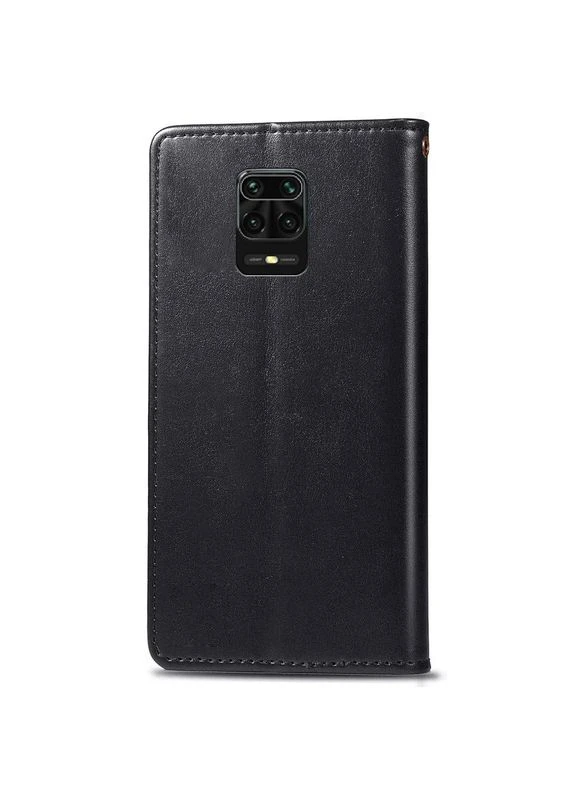 Чехол-книжка для Xiaomi Redmi Note 9s/Note 9 Pro/Note 9 Pro Max черный искусственная кожа 15х7х1 см No Brand (402062540)