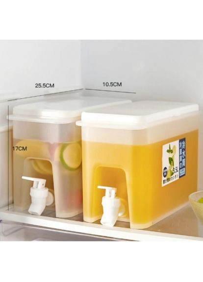 Пластиковий лимонадник із краником 2,5л прозорий для напоїв та соків ProDobro (365443258)