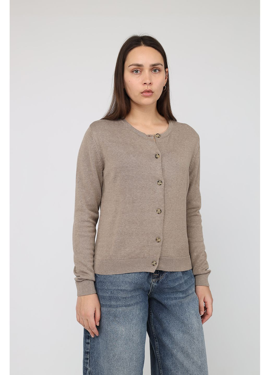 Кофейный демисезонный кардиган Yuki