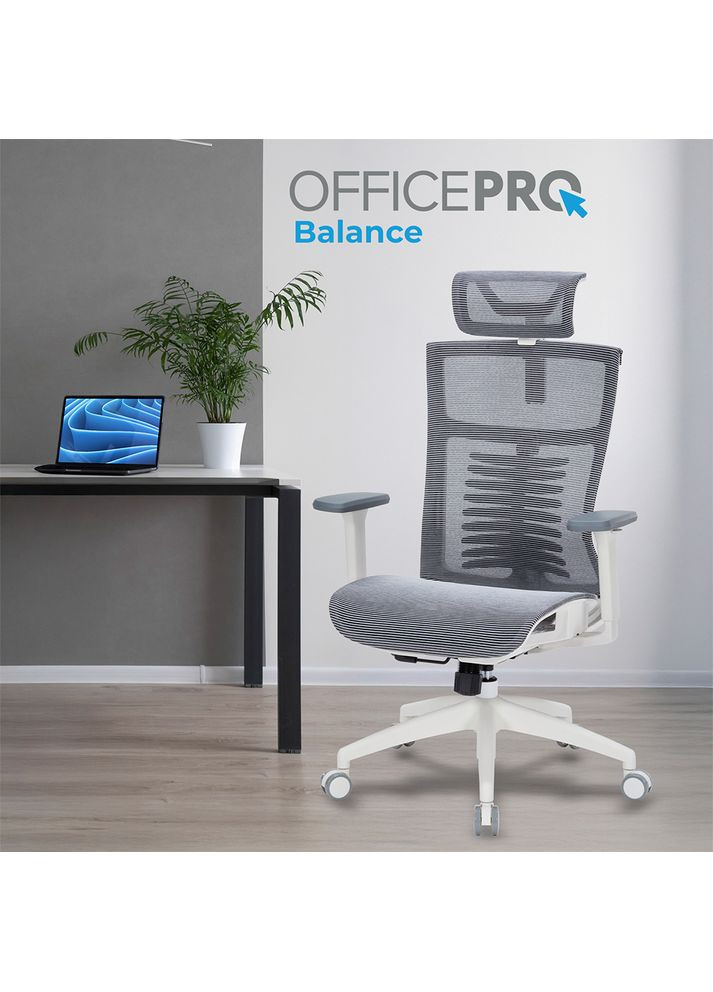 Крісло Balance White/Dark Gray (OC620-W-DG-DG ) OfficePro (341485218)