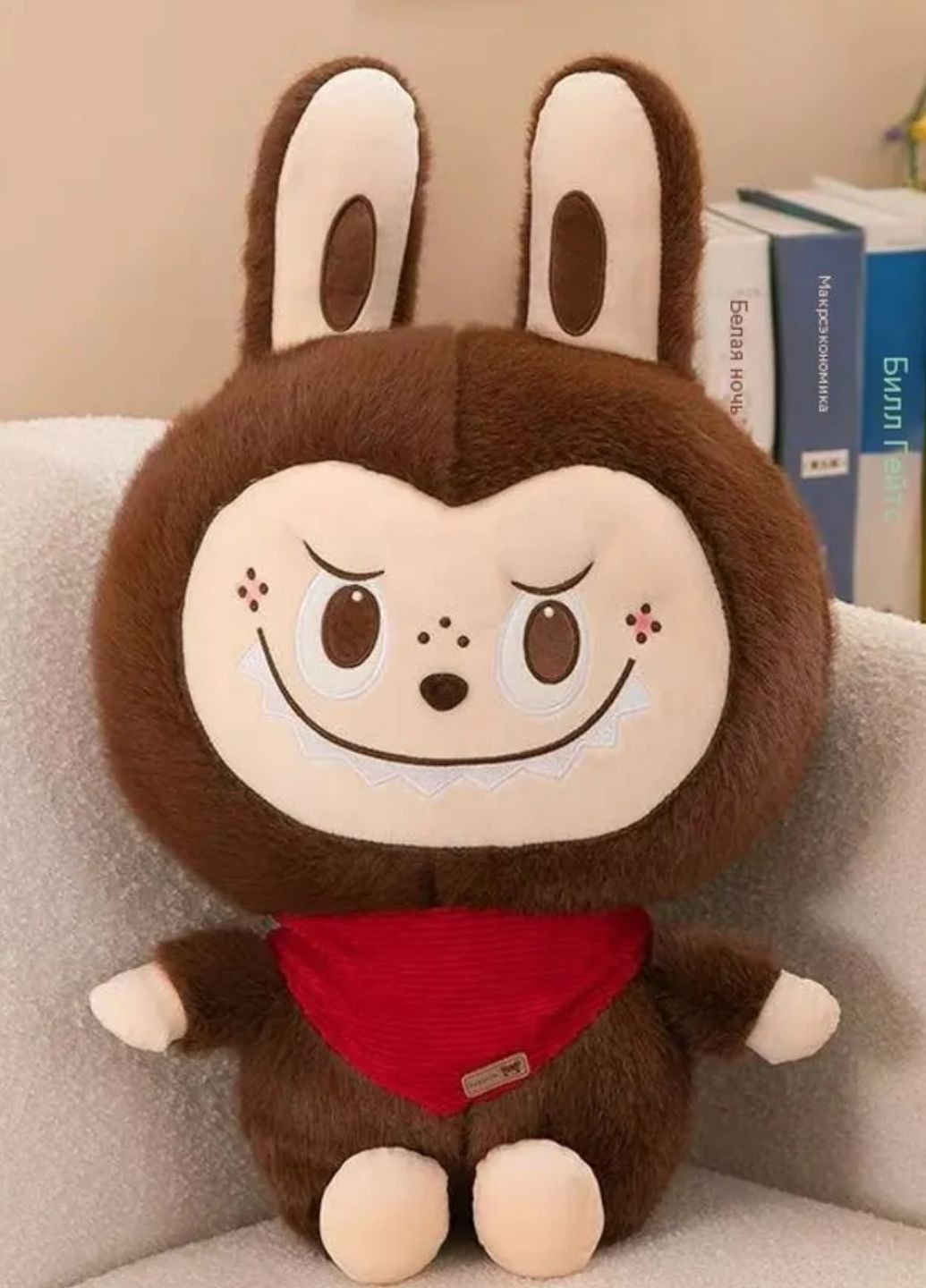 Мягкая игрушка Лабубу 40 см плюшевый зайчик Labubu коричневый My Kigu (373188474)