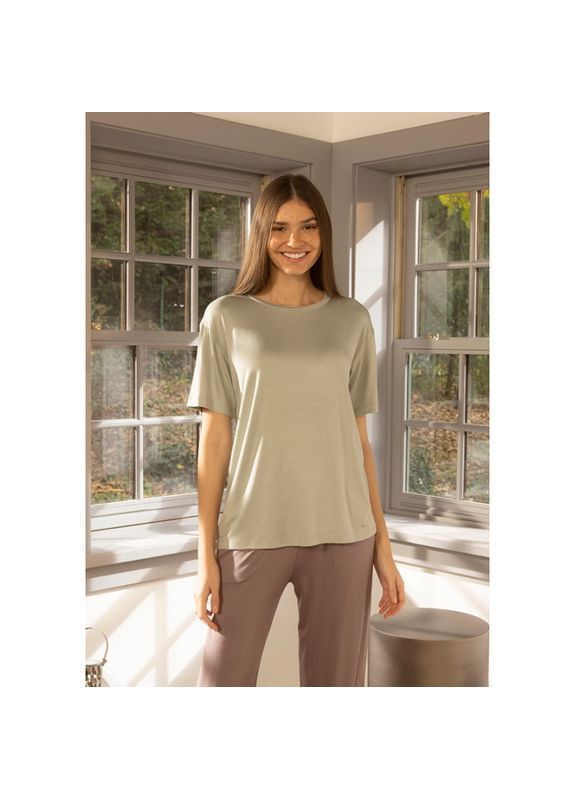 Комбинированный демисезонный домашняя одежда футболка - baily cagla yesili оливковый Penelope