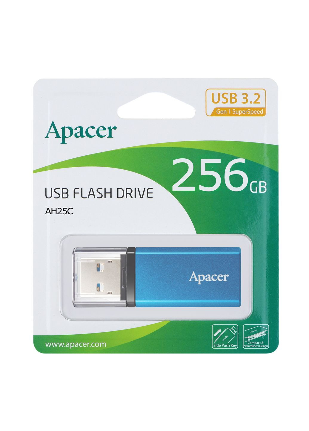 USB флеш-накопитель 3.2 AH25C 256gb Цвет Синий Apacer (337994432)