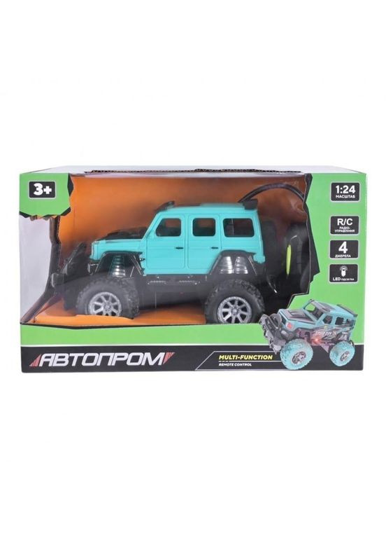 Автомодель джип на радиоуправлении 1:24 внедорожник со светом на батарейках АВТОПРОМ (366289063)