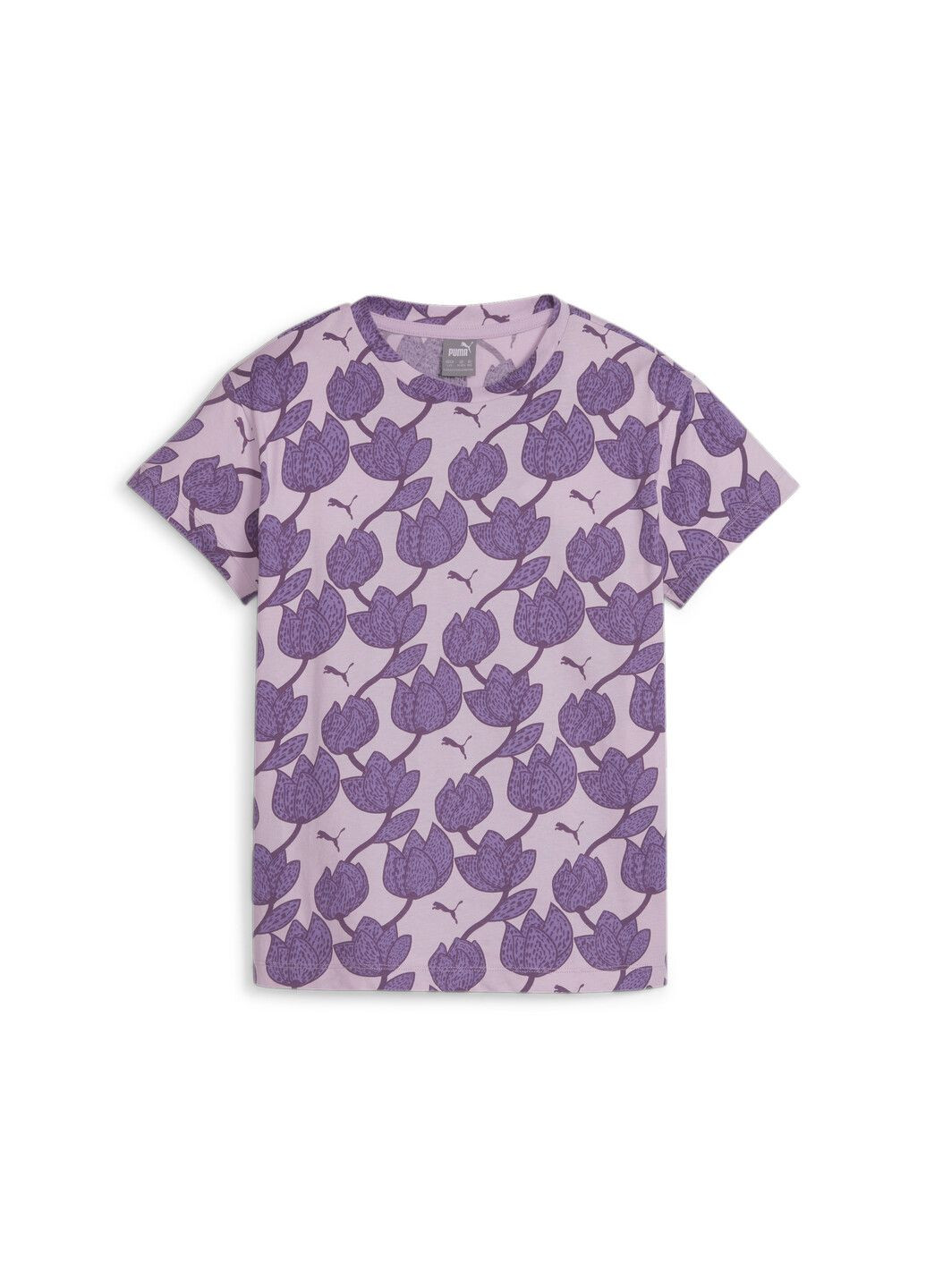 Фіолетова демісезонна дитяча футболка ess+ blossom youth tee Puma