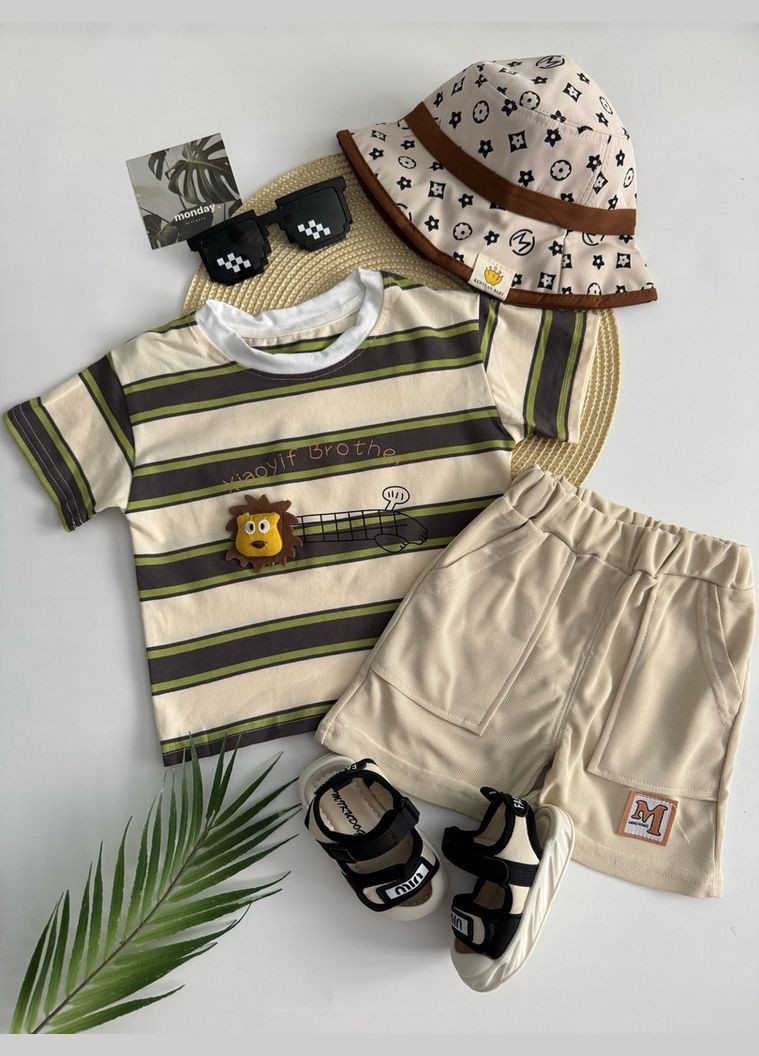 Комбінований демісезонний літній костюм для хлопчика – футболка + шорти brother 10853 No Brand