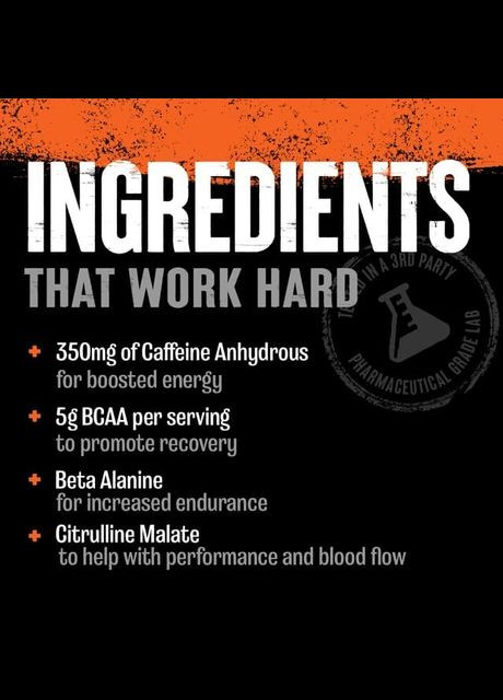 Передтренувальний комплекс Animal Fury 322 g (Green Apple) Universal Nutrition (304268262)