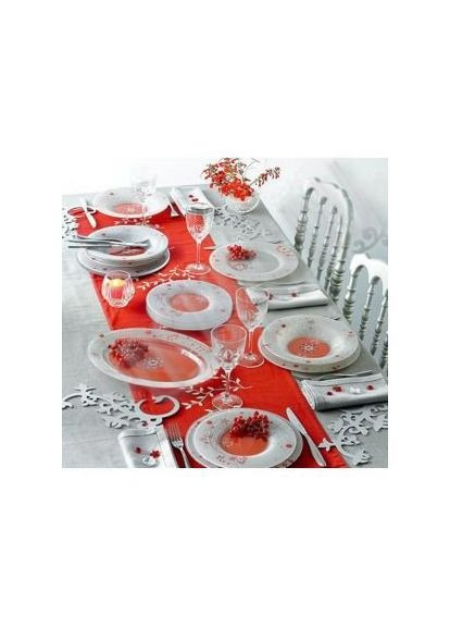 Сервиз столовый Rosaces Grey E4717 19 предметов Luminarc (350935164)