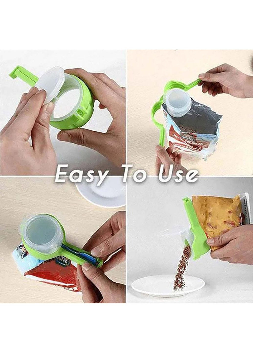 Універсальна кліпса-дозатор затискач для пакетів SpiderJuice Seal (2 шт. у наборі) Kitchen Master (361079629)