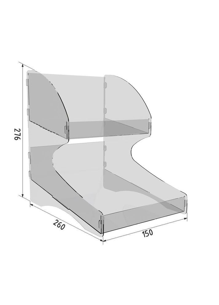 Підставка вітрина під батончики настільна 150х276х260 Ekostar (368306985)
