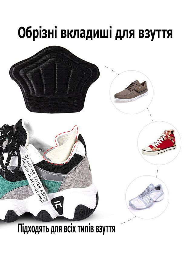 Вкладки для реставрації задника чорні товщина 3 мм. Накладки для взуття з армованою клейовою основою No Brand (314808503)