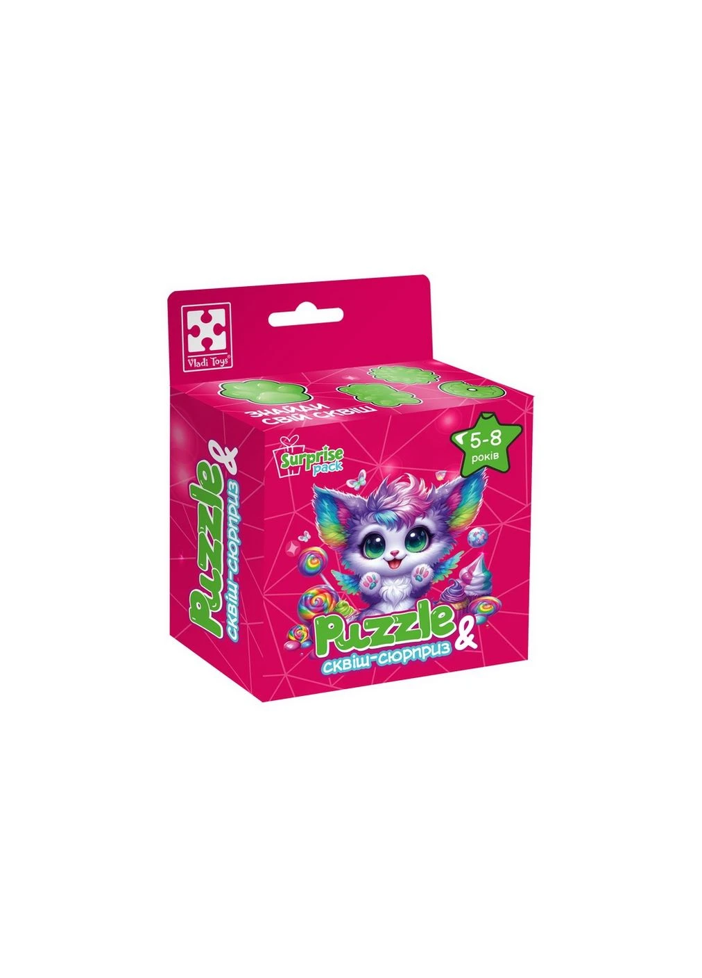 Пазлы и сквиш-сюрприз Цветной котенок VT8030-10 Vladi toys (393744219)