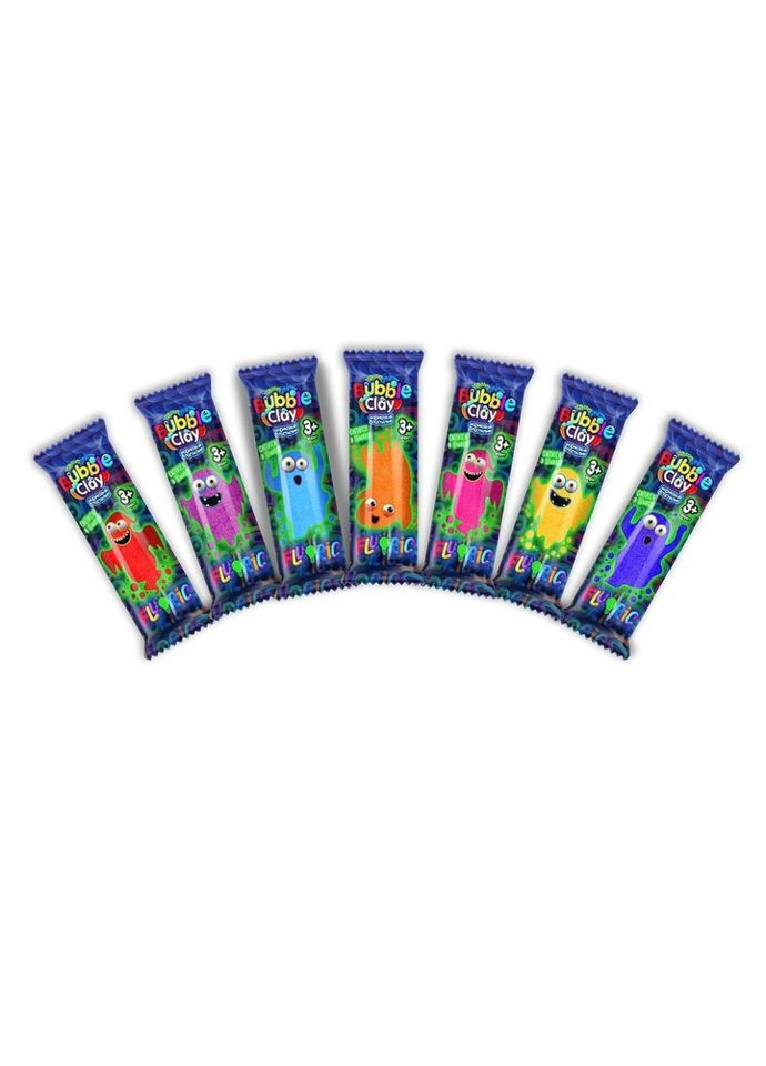 Креативна творчість "BUBBLE CLAY "FLUORIC" BBC-F-01-01U у брикетах Danko Toys (322668306)