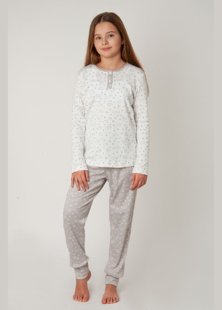 Молочна піжама для дівчаток 02-2916-163 110 см Авекстекс