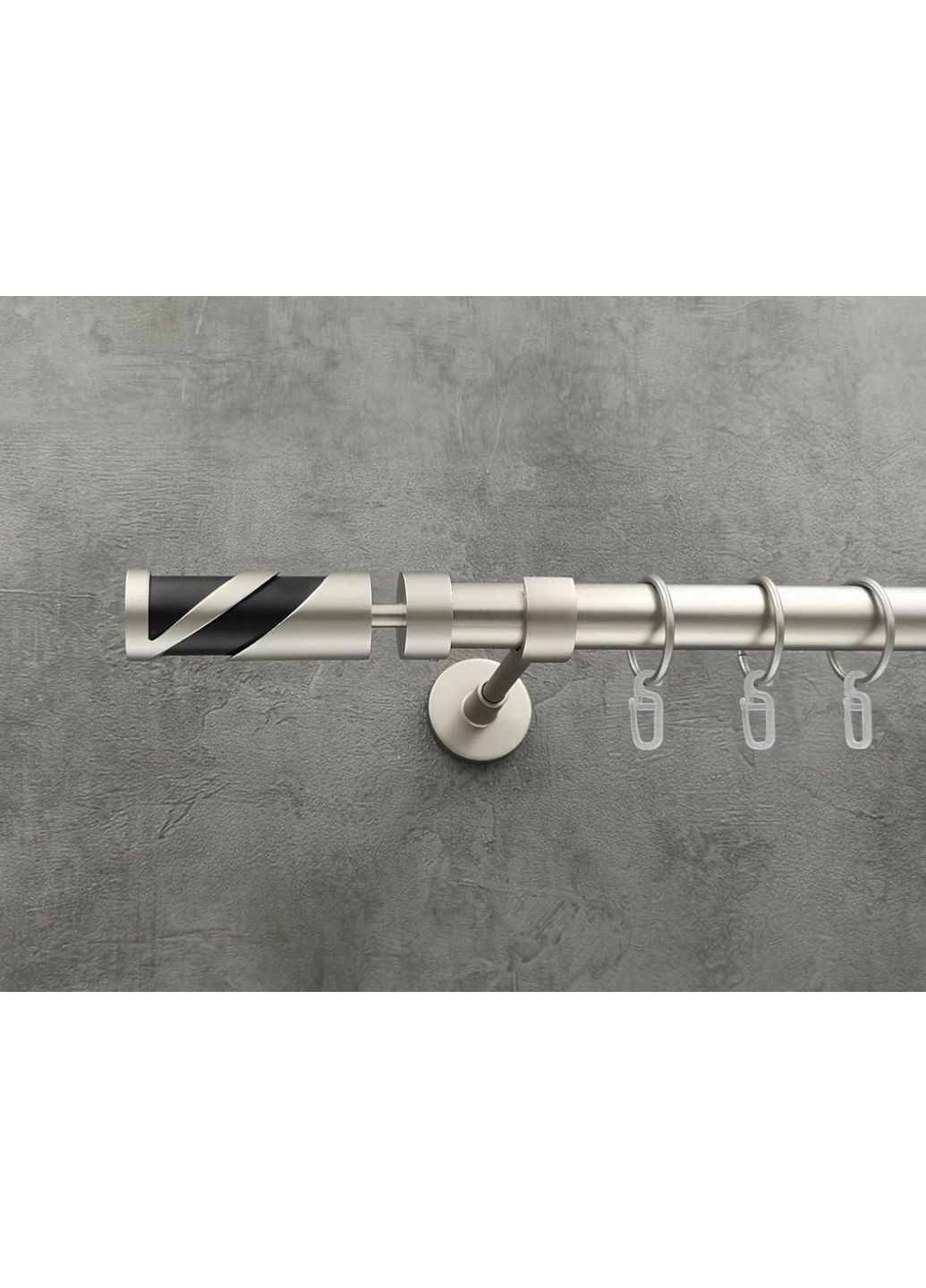 Карниз Сієна гладка штанга одинарний модерн 25 мм 400 см Сатин Quadrum (352781661)