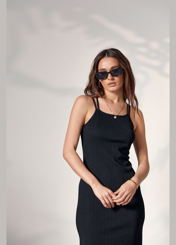 Черное повседневный легкое летнее платье ARTMON