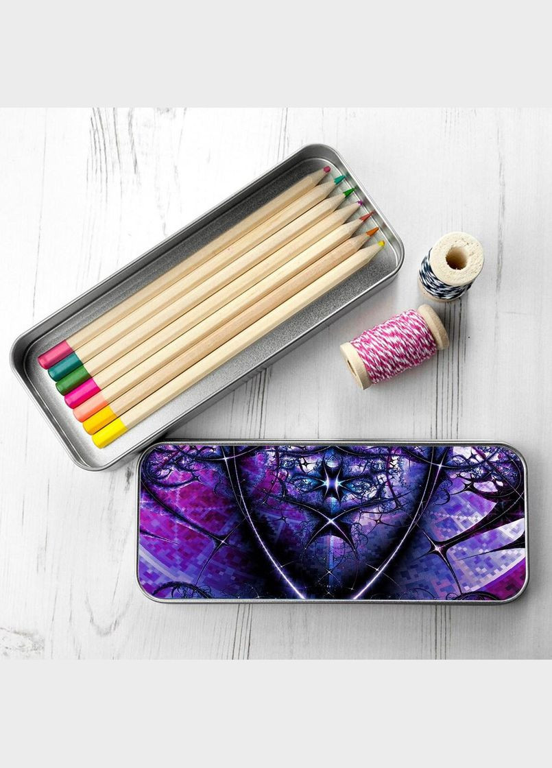 Органайзер для канцелярских принадлежностей металлический, кейс для мелочей симсон 7*18 см Silver No Brand (309156567)