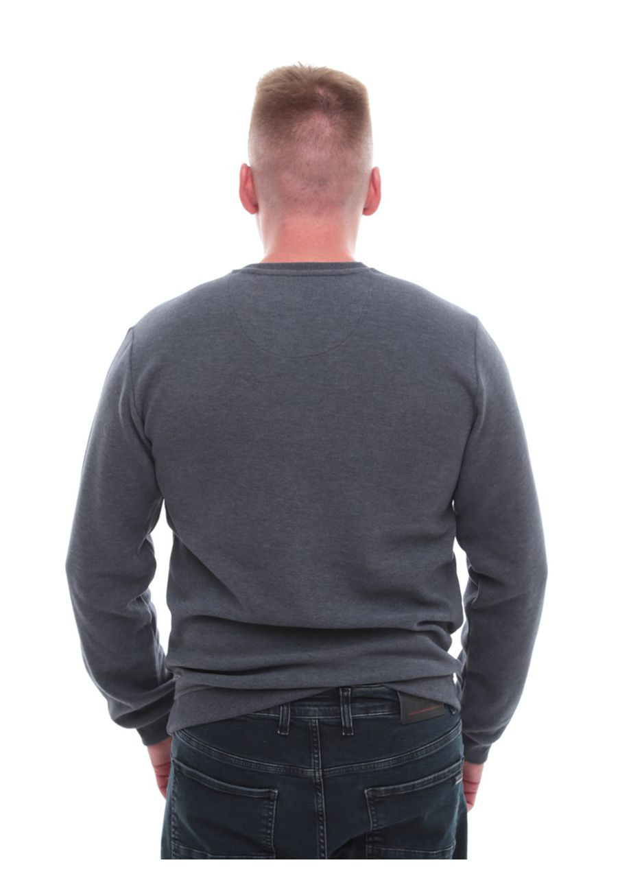 Темно-серый демисезонный джемпер мужской серый воротник мыс джемпер Bagarda Пряма
