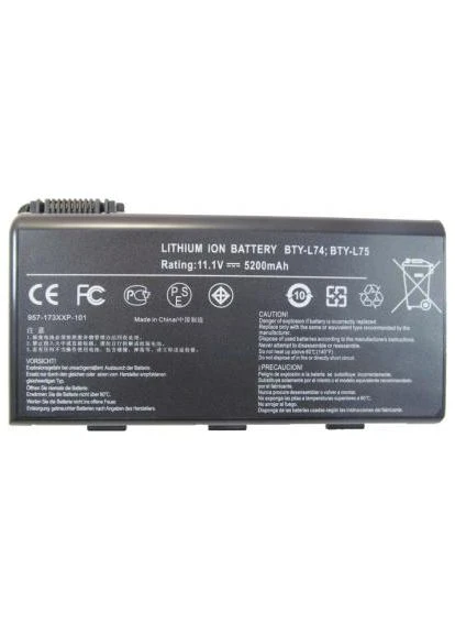 Аккумулятор для ноутбука MSI BTY-L74 5200mAh 6cell 11.1V Li-ion (A41554) AlSoft (390410484)