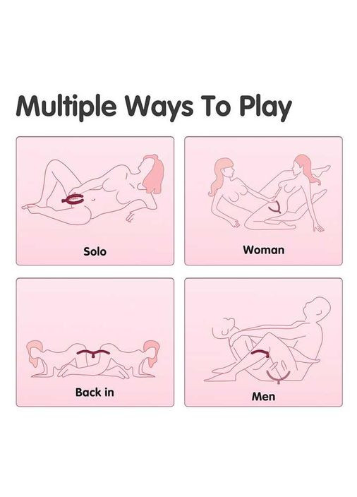 Двосторонній вібратор YLover Rose Bloom Бордовий - (372660045)