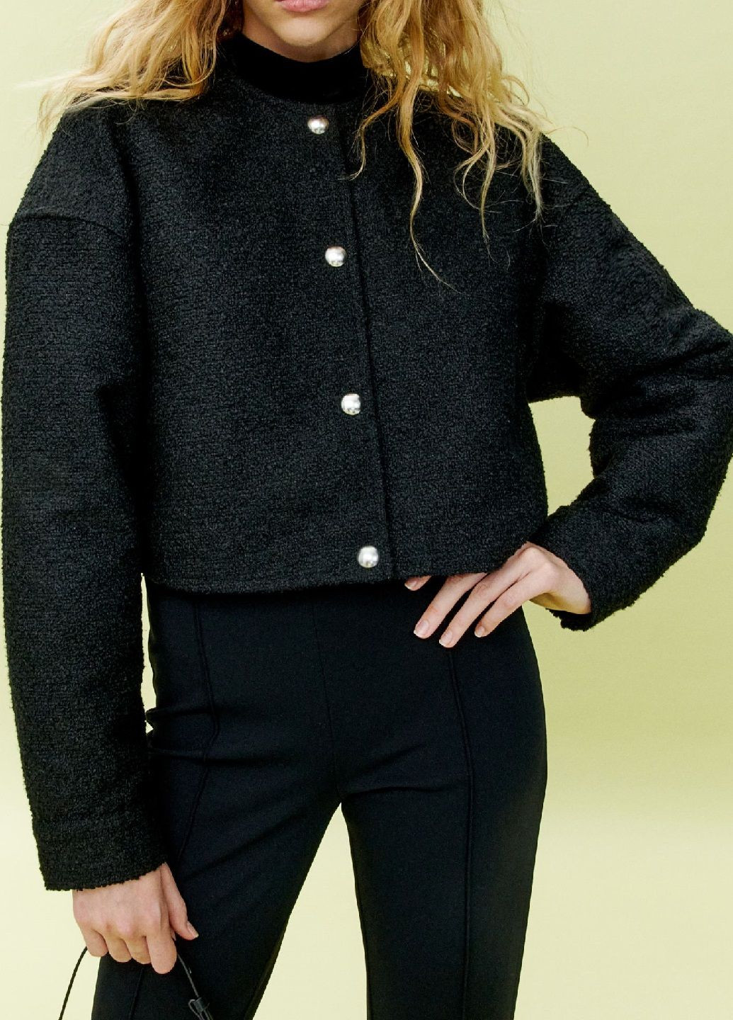 Чорна демісезонна куртка H&M