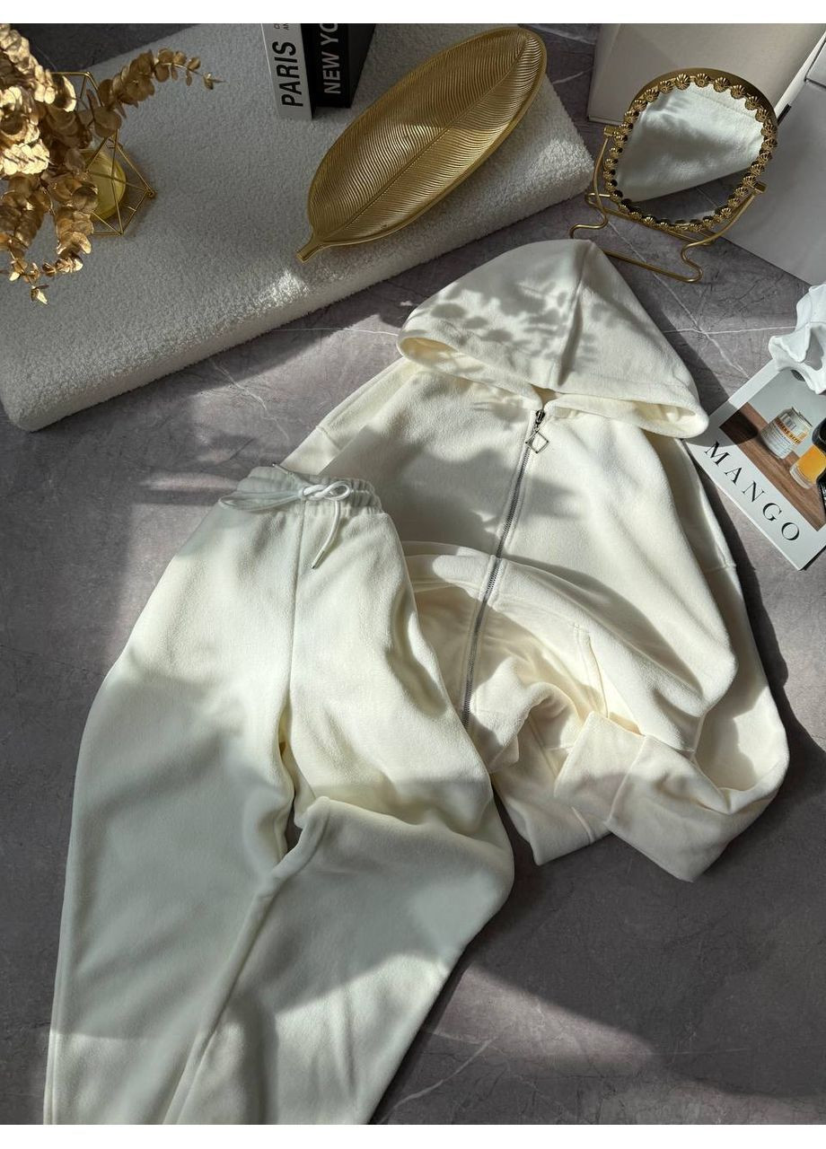 Теплий флісовий костюмчик з зіпокю No Brand (365686046)