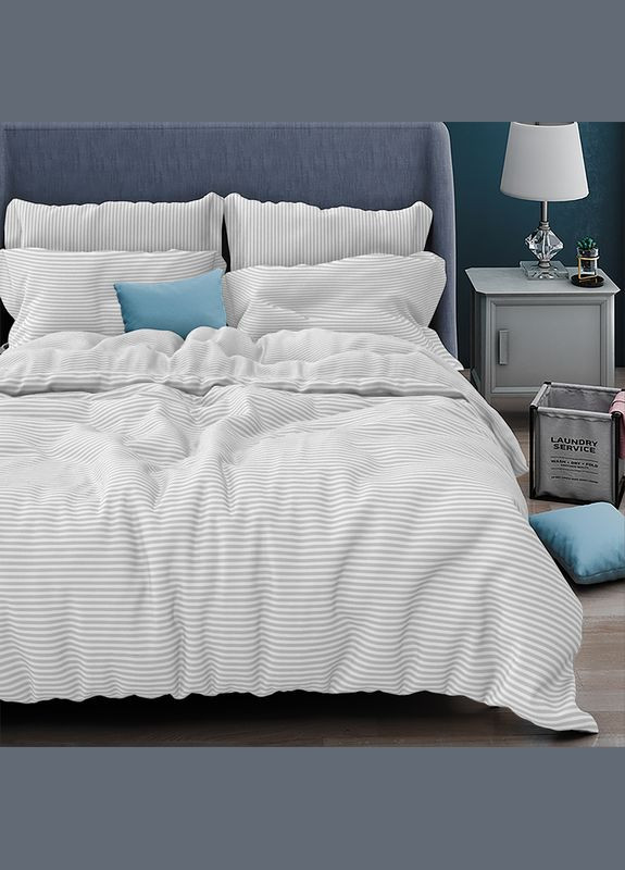 Постільна білизна Love You Бязь Gold Смужка Біла (A-024822) LoveYouHome (327092022)