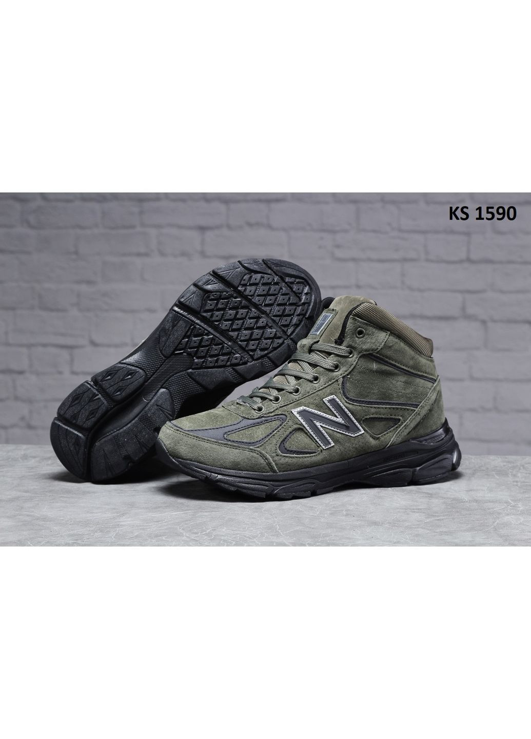 КРОСІВКИ ЖІНОЧІ NEW BALANCE 990 GREENS НЬЮ БЕЛАНС 990 No Brand сірі демісезони (369391847)