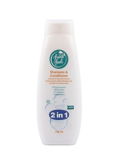 Шампунь-кондиціонер для волосся 2 в 1 Shampoo-Conditioner Hair 750ml (1236347-189942) Fresh Feel (368622486)