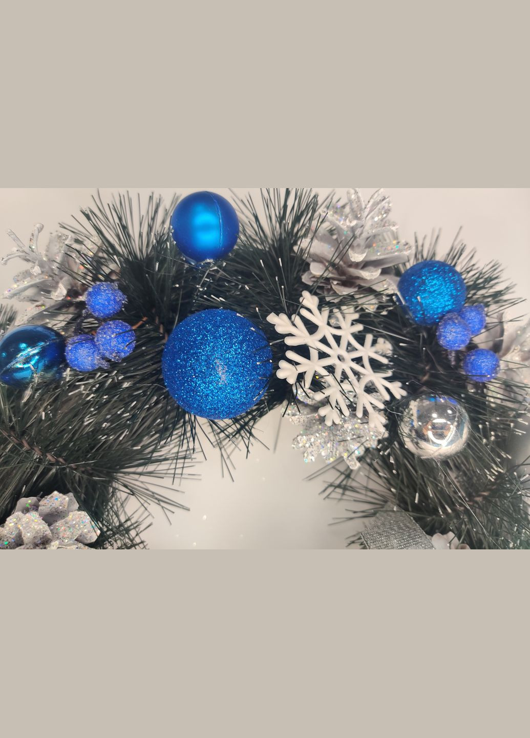 Рождественский новогодний венок 30см. с Натуральным декором Праздничный для интерьера, дверей, стола в Фирменной Vela (273469372)