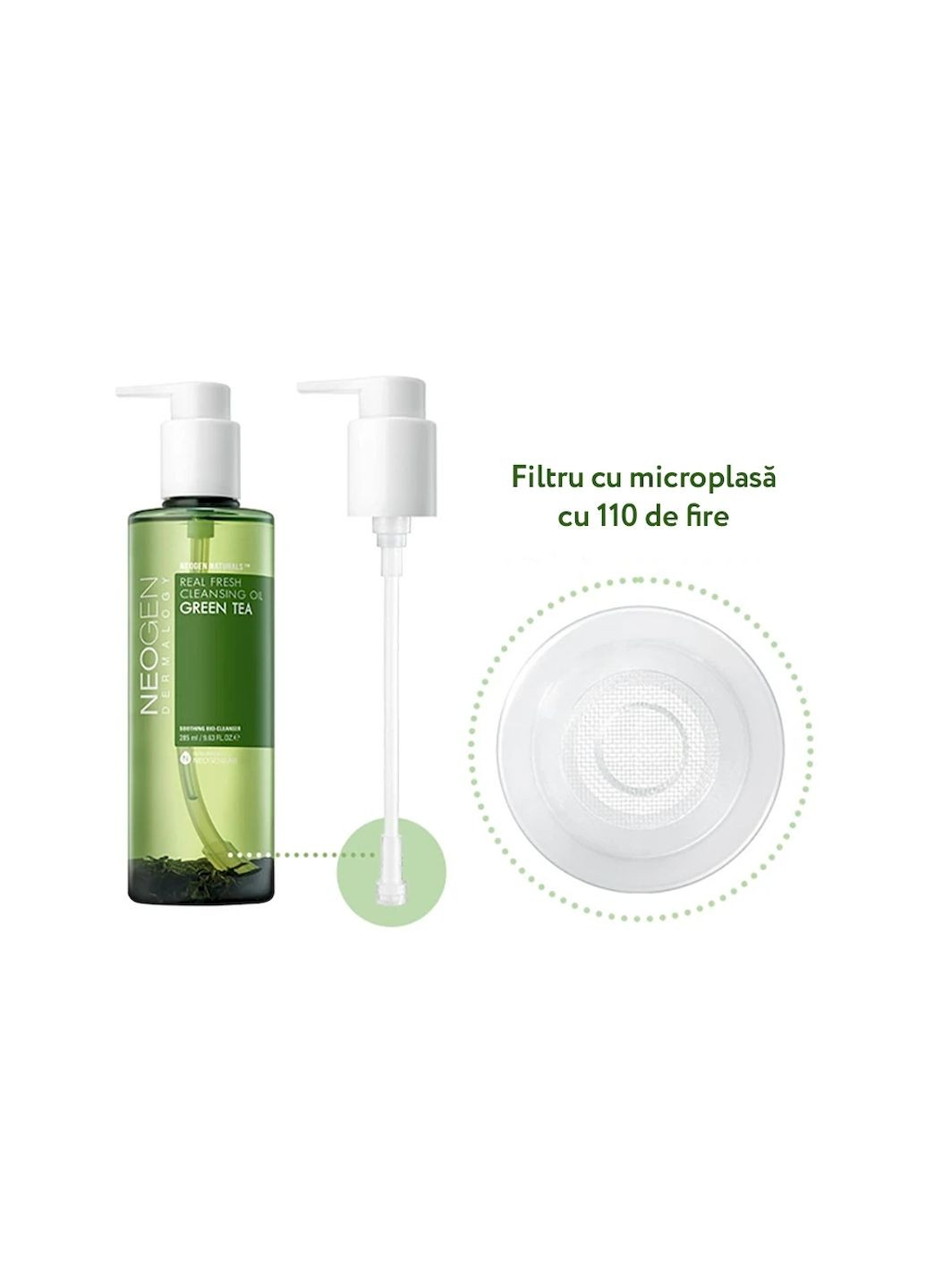 Гідрофільна олія Real Fresh Cleansing Oil Green Tea із зеленим чаєм 285 мл Neogen (322289723)