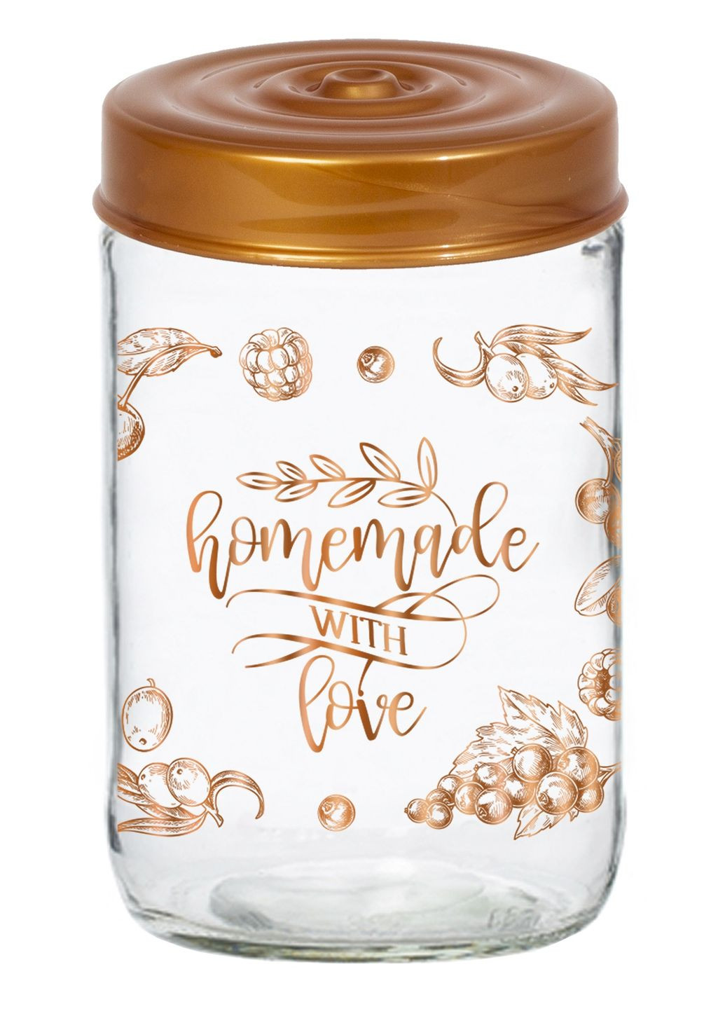 Банку Decorated Jam Jar-Homemade With Love 0.6 л 171441-072 Herevin (275068767)