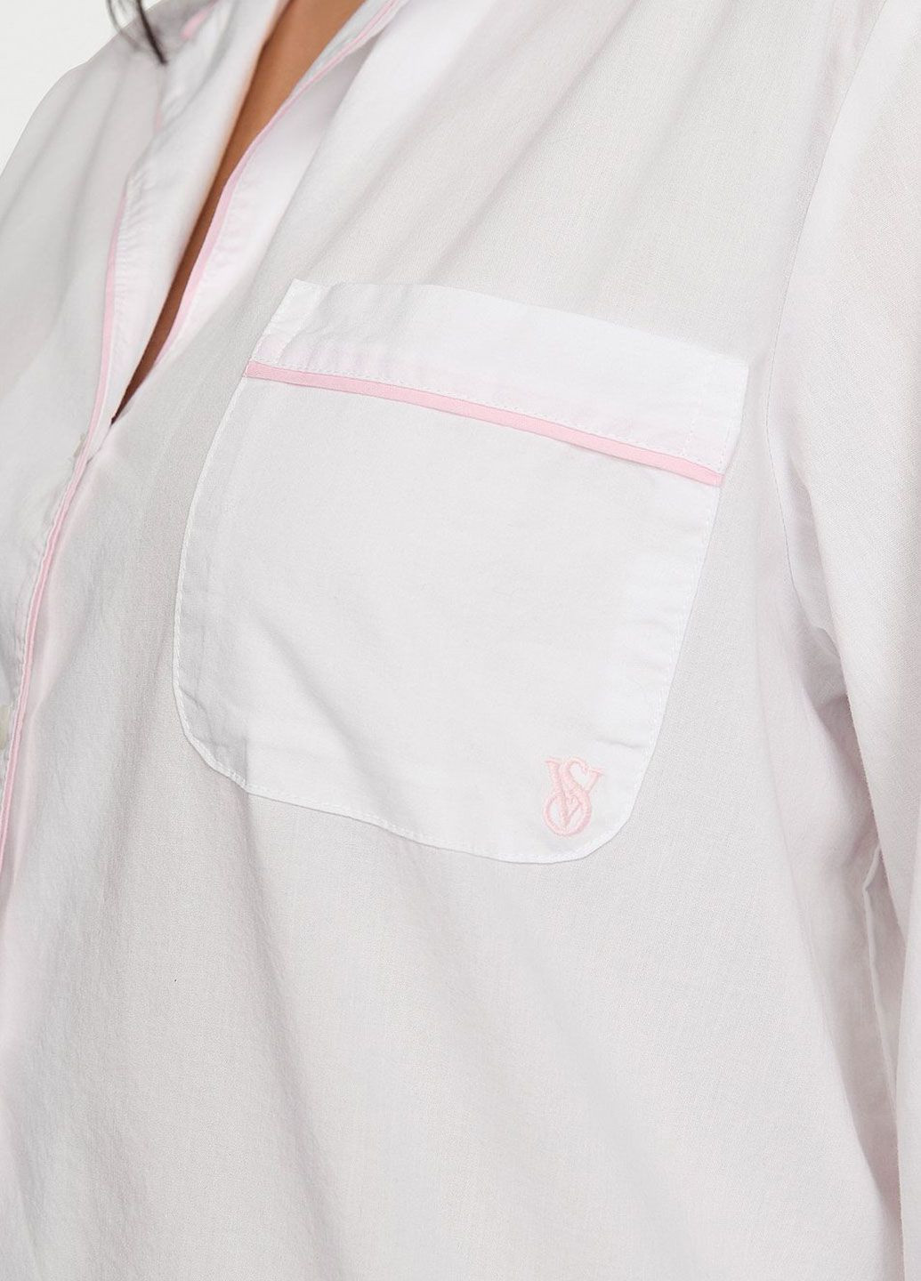 Біла всесезон піжама (сорочка, штани) сорочка + брюки Victoria's Secret