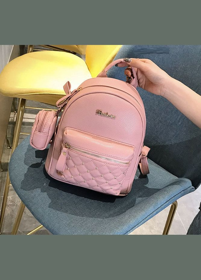 Женский рюкзак с рюкзаком мини рюкзачок, набор 2 в 1 рюкзачок + ключница кошелек Черный(BRT) Brettani (336552038)