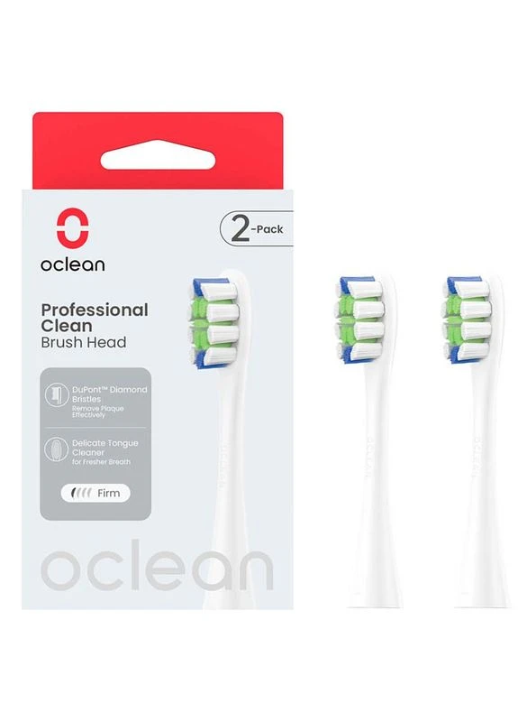 Насадка для зубної електрощітки P1C1 W02 Professional Clean Brush Head White (2 шт) (6970810553765) Oclean (341487005)