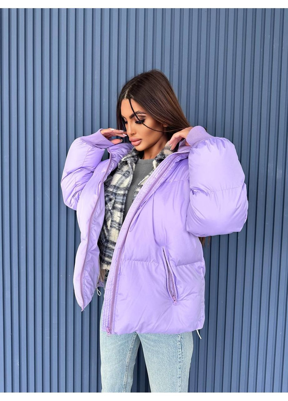 Бузковий зимній Пуховик No Brand