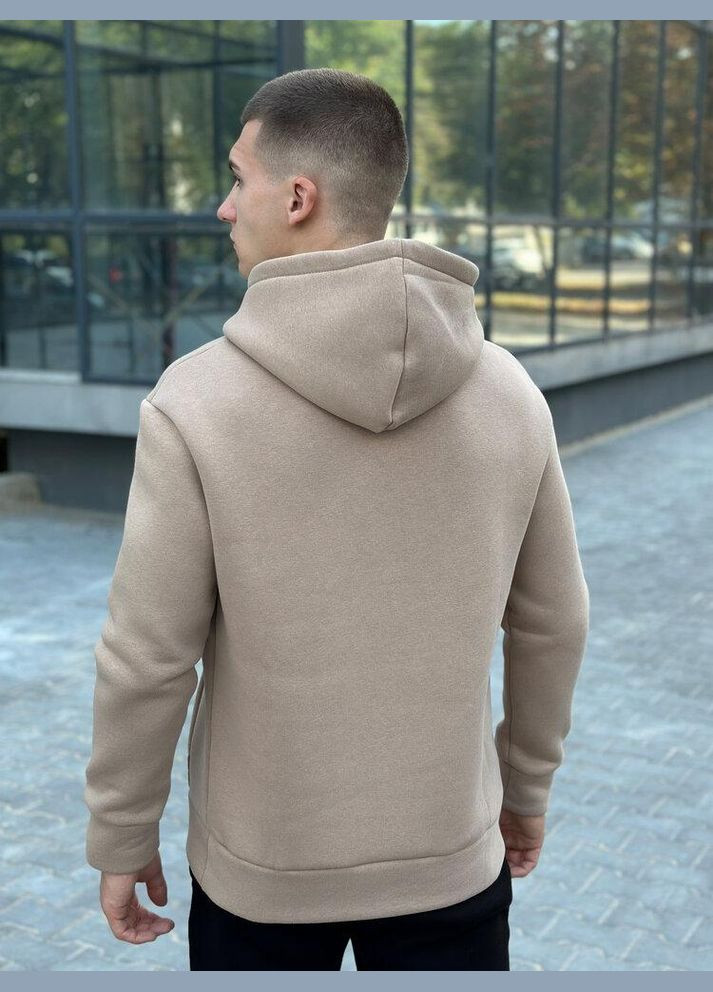 Стильне чоловічі худі на флісі бежеве осінь/зима Freedom (347149569)