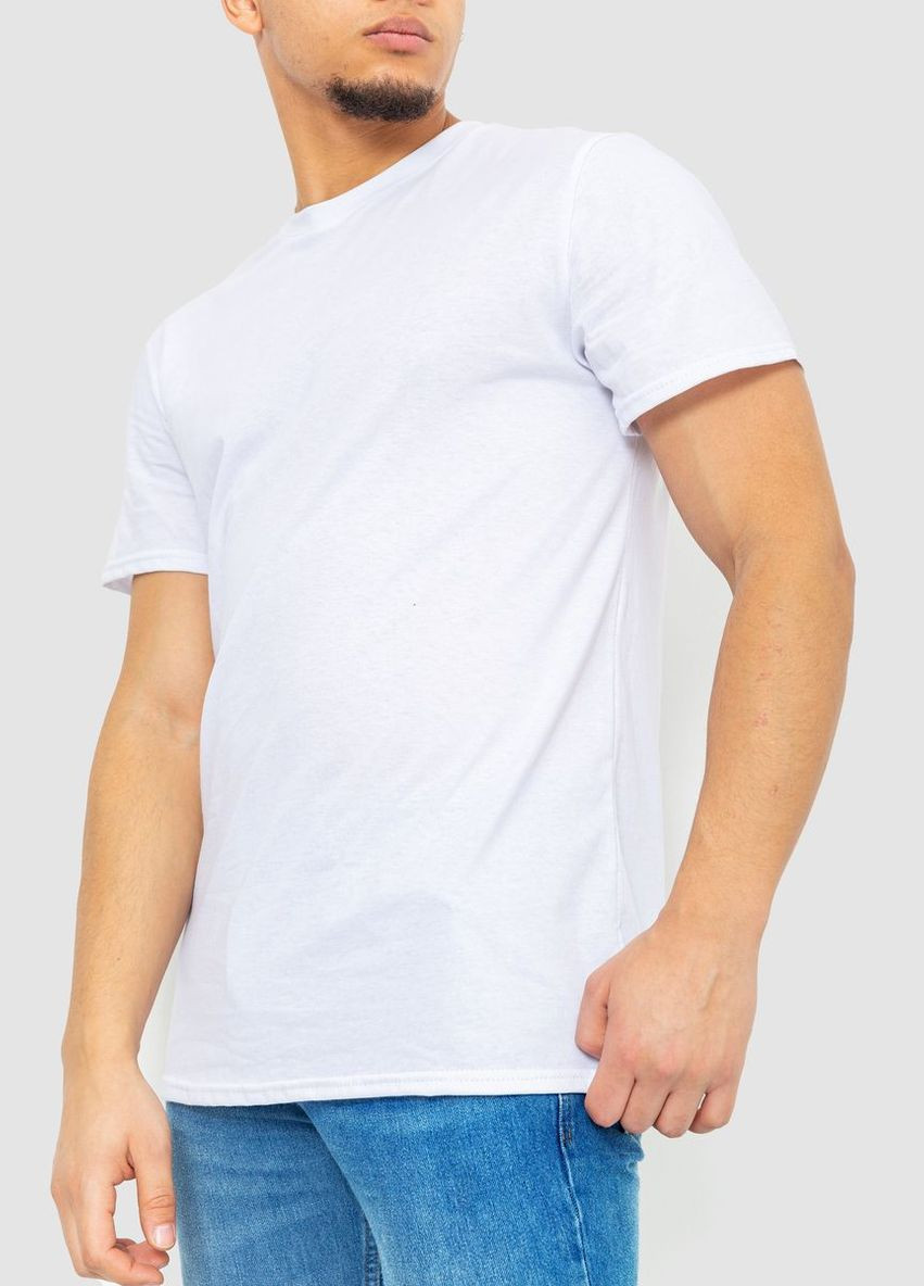Біла футболка чоловіча однотонная, колір світло-сірий, Ager