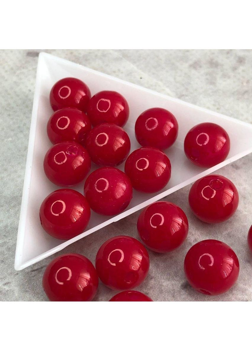 (20 грамм) Бусины пластик Ø12 мм, - красный Plus-plus (352745012)