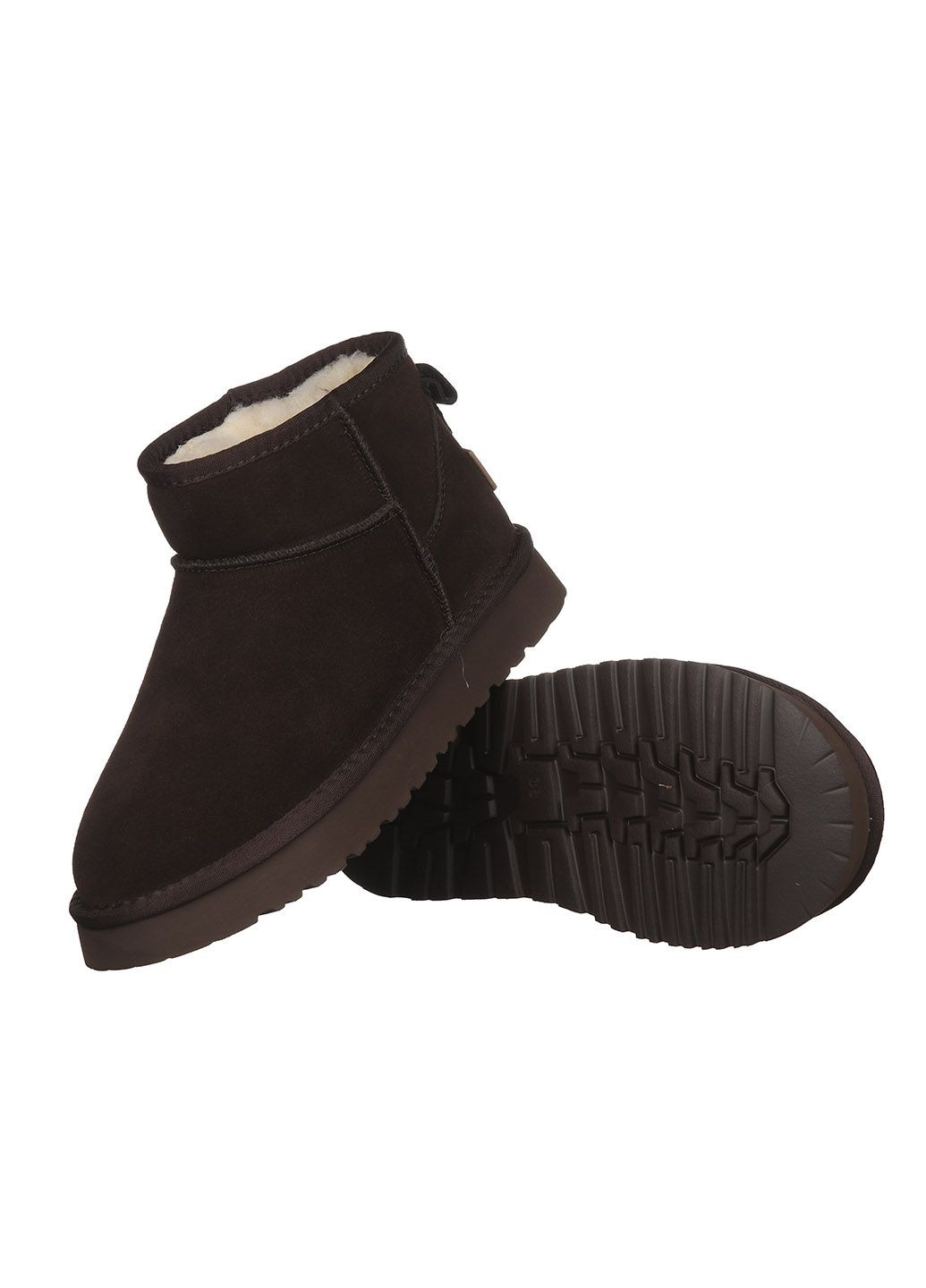 Уггі жіночі 5755-41 зимові замшеві без шнурівки на низькій підошві повсякденні коричневі It ts ITTS (365066135)